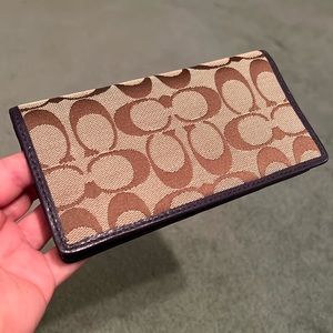 Coach Brown and Tan Signature Wallet